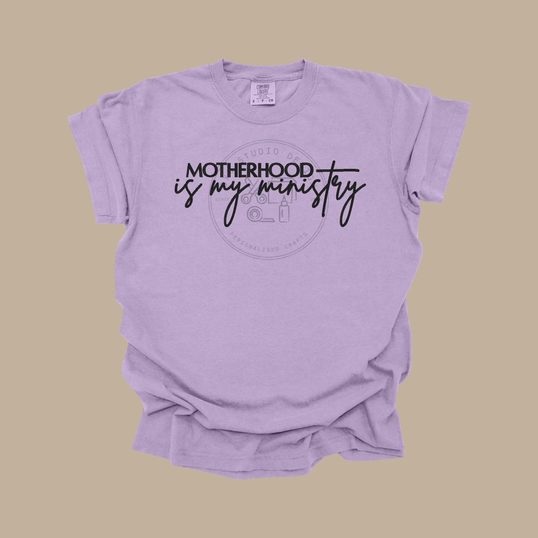Motherhood Is My Ministry Embroidered Shirt