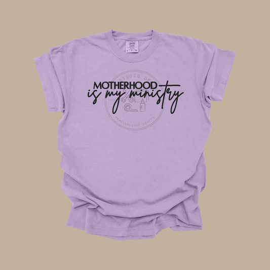 Motherhood Is My Ministry Embroidered Shirt