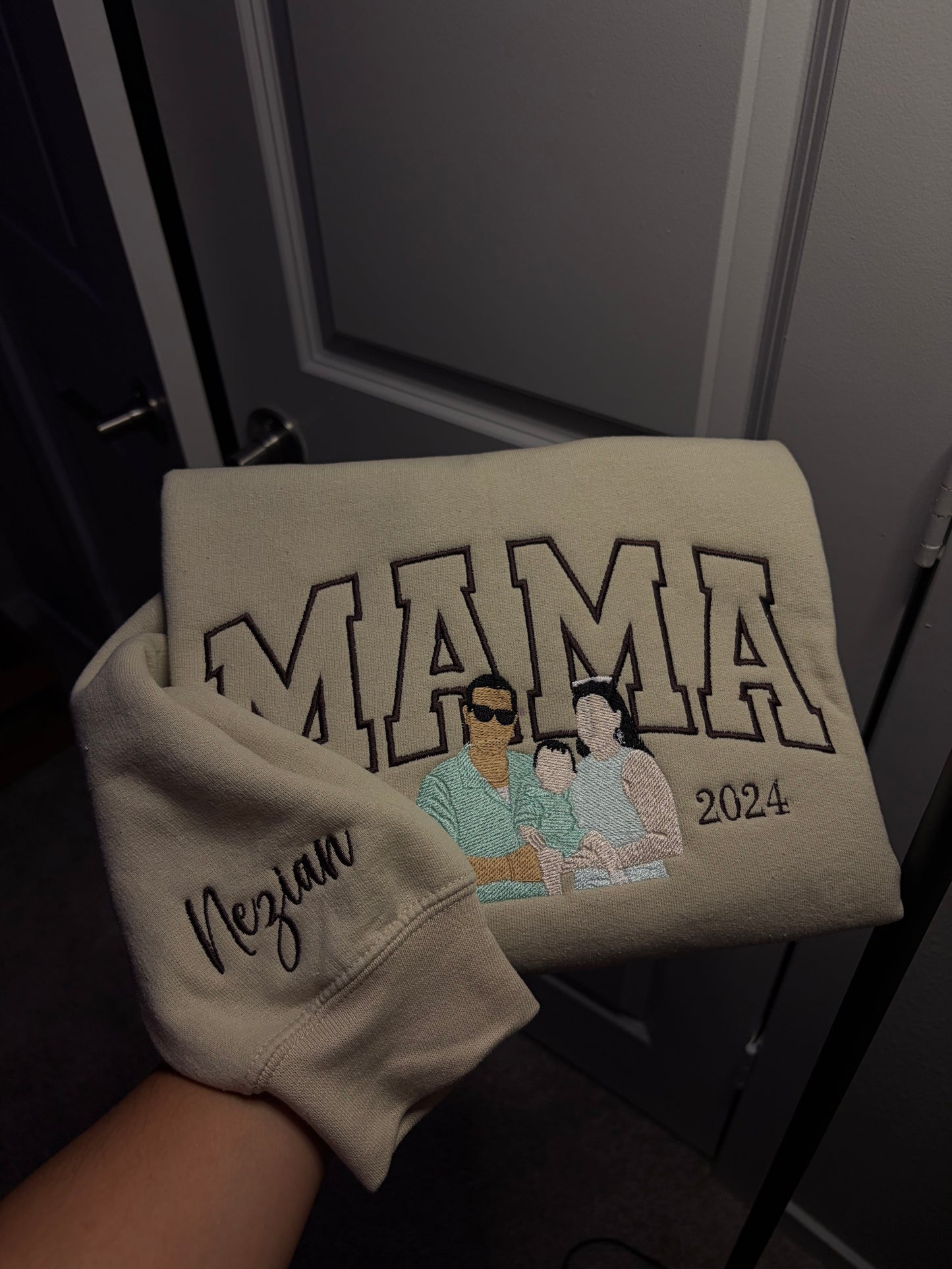 Personalized Portrait Embroidered Sweatshirt